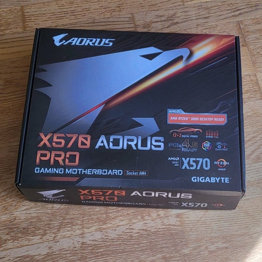 Nytt Premium Gigabyte Aorus X570 PRO PCIe40 NVIDIA SLI/AMD CrossFire