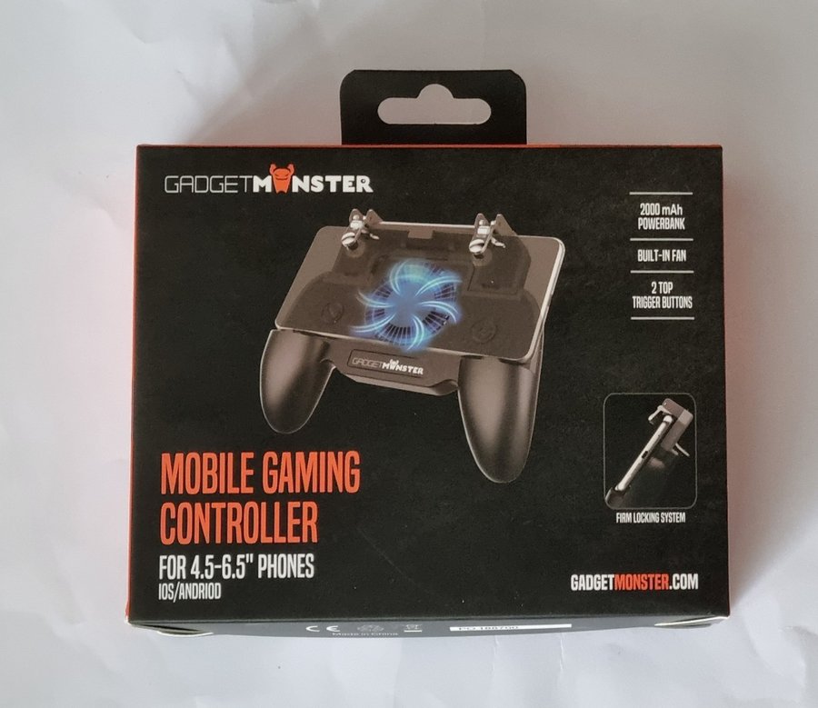 Gadgetmonster Mobile Gaming - Smartphone Gaming Controller med kylfläkt