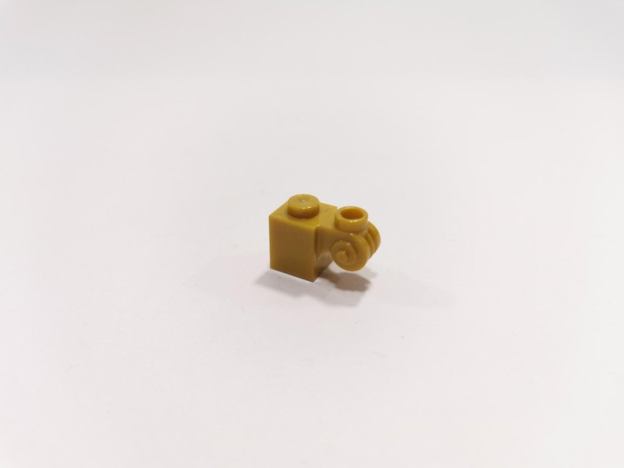 Lego - brick - modifierad - cirkel - 1x1 - part 20310 - guld (pearl gold)