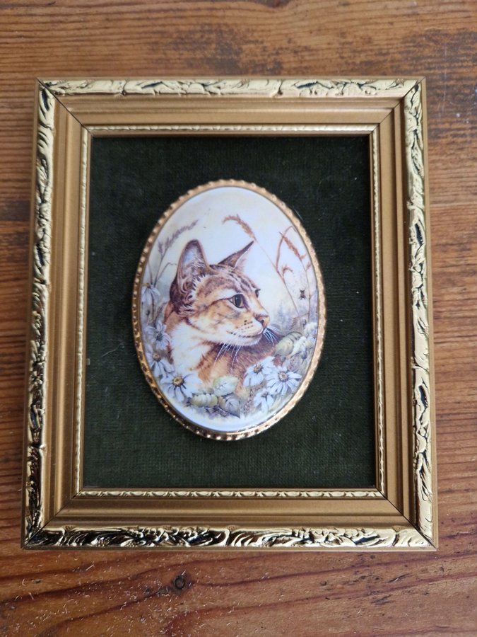 Tavla, Cameo Art Collection - Staffordshire Miniatyrer av Distinction - Katt