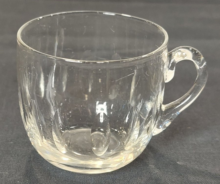 4 ST OLIVSLIPADE PUNSCHGLAS TIDIGT 1900-TAL