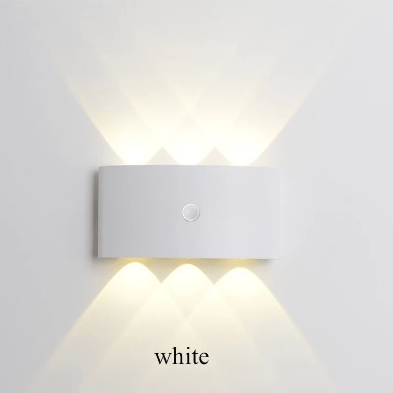 Nordic LED vattentät utomhusvägglampa IP65 Aluminium PIR Rörelsessensor vägglamp