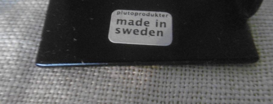 Servetthållare två svarta katter. Servettställ i metall, Pluto. Made in Sweden.