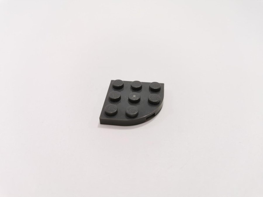 Lego - vinge - plate - hörn - 3x3 - part 30357 - mörkgrå (bluish)