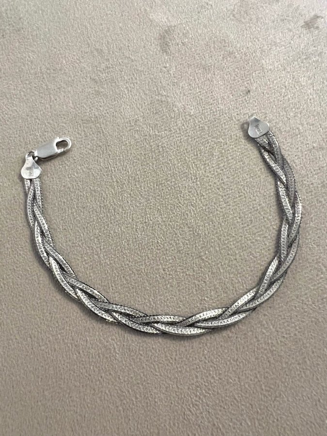 Vackert flätade silver 925 armband - GHA