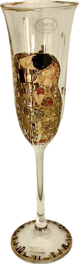 Goebel handmade Champagneglas Gustav Klimt