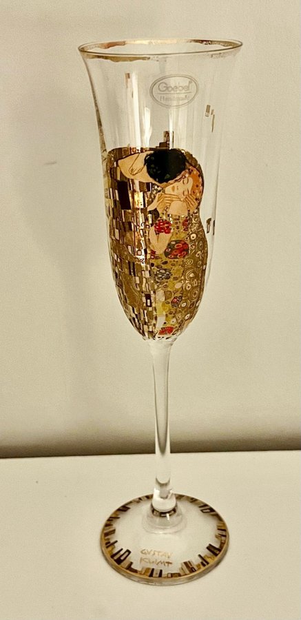 Goebel handmade Champagneglas Gustav Klimt