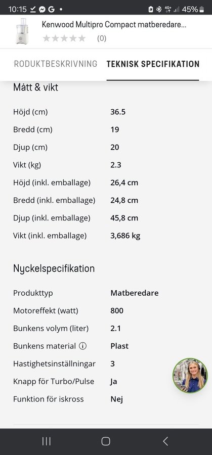 Kenwood matberedare assistent köksassistent köksberedare