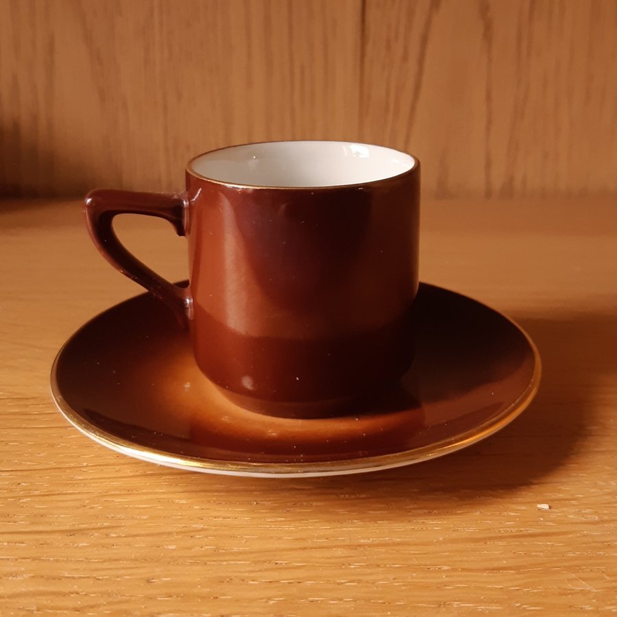 Moccakopp kaffekopp samlarkopp rokoko MCB Czechoslovakia vintage retro