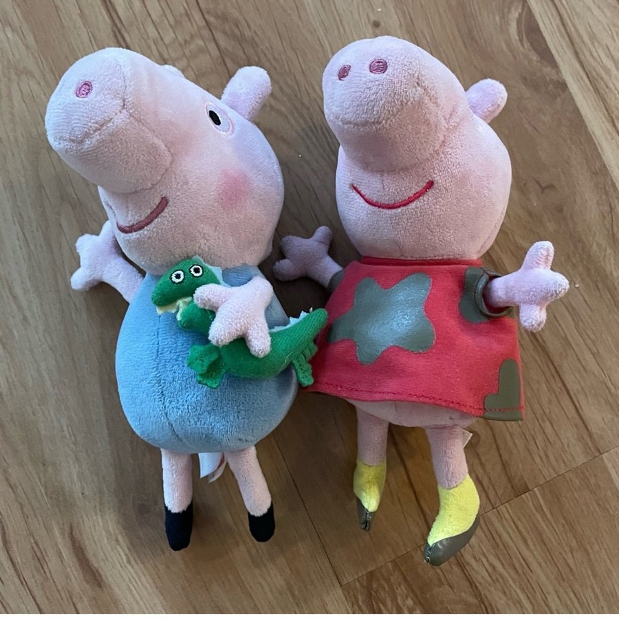 Greta Gris och Georg Peppa gosedjur