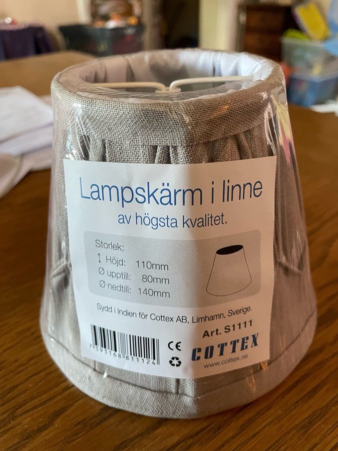 Lampskärm i linne - helt ny