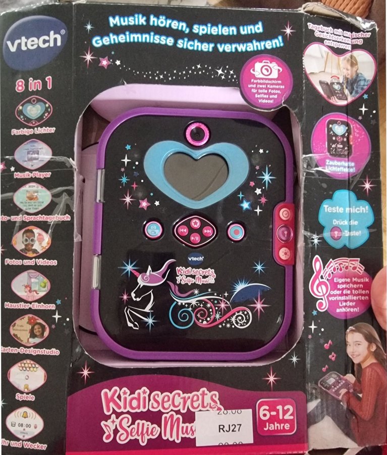 VTech KidiSecrets Selfie Music 2.0 Svart - Elektronisk Dagbok