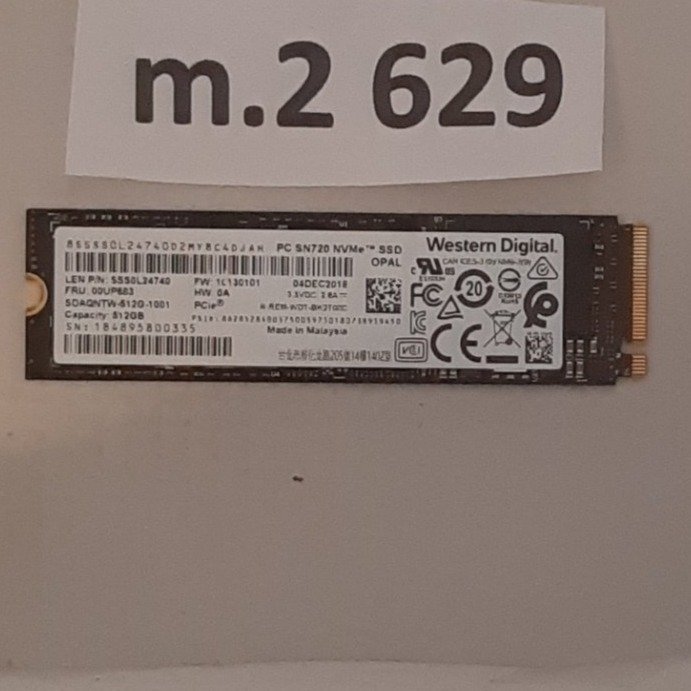 SSD m2  512GB  NVMe  märke: WD  formfaktor 2280