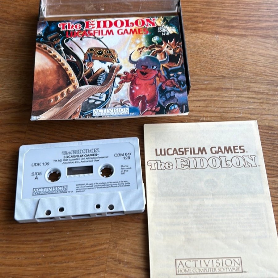 Commodore 64/128 "THE EIDOLON"" spelkassett Lucasfilm games/Activision