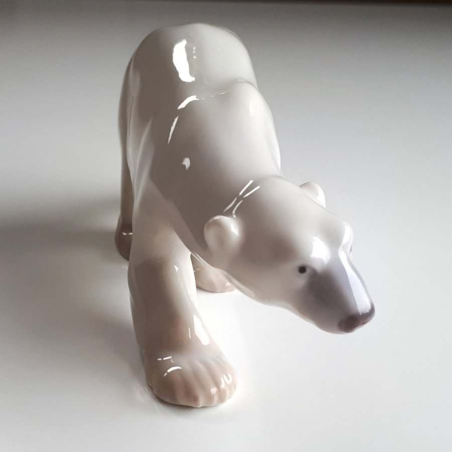 Bing  Gröndahl Perfect Small Polar Bear Porslin SVEND JESPERSEN Isbjørn No.2218