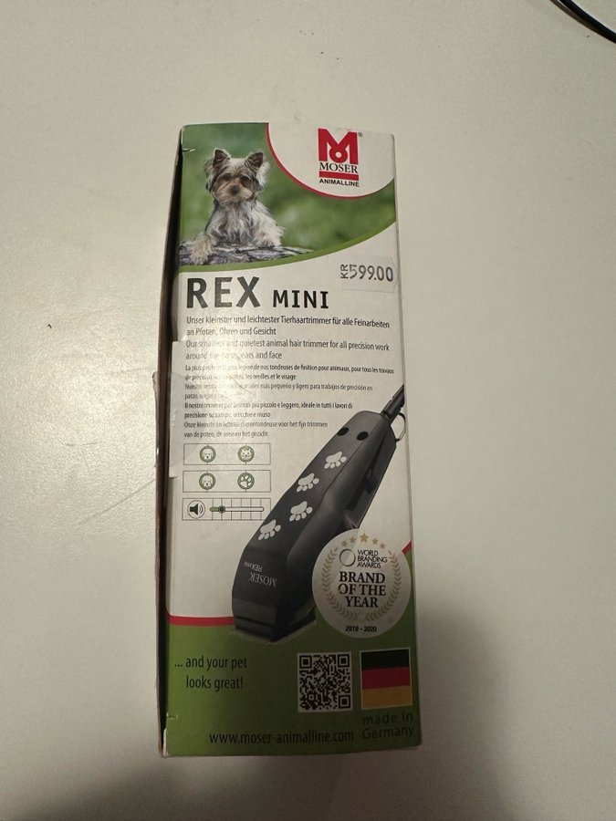 MOSER REX MINI - Hårklippare för hundar