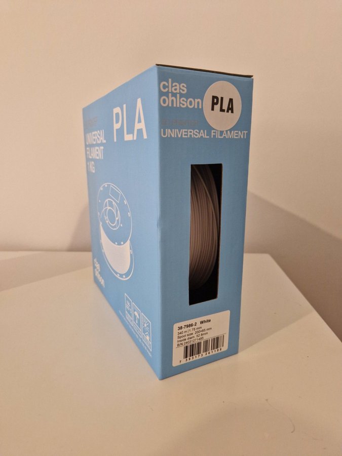 Filament till 3d-skrivare, Clas Ohlson PLA