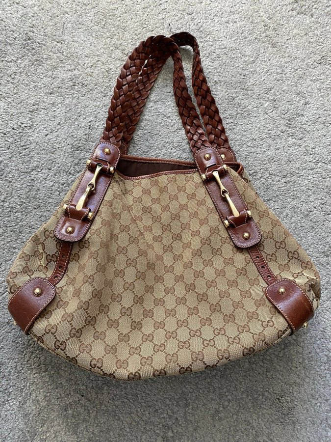 Gucci Horsebit Tote Bag GG Mönster