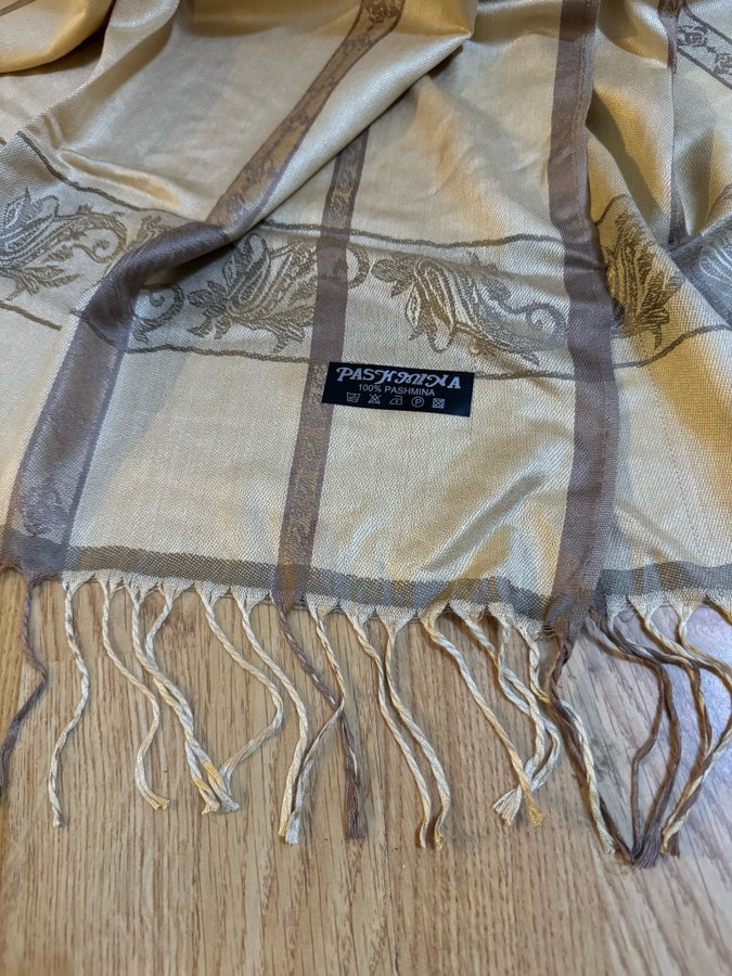 Pashmina beige sjal