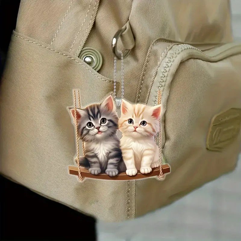 Cute Kitten Swing Car Ornament