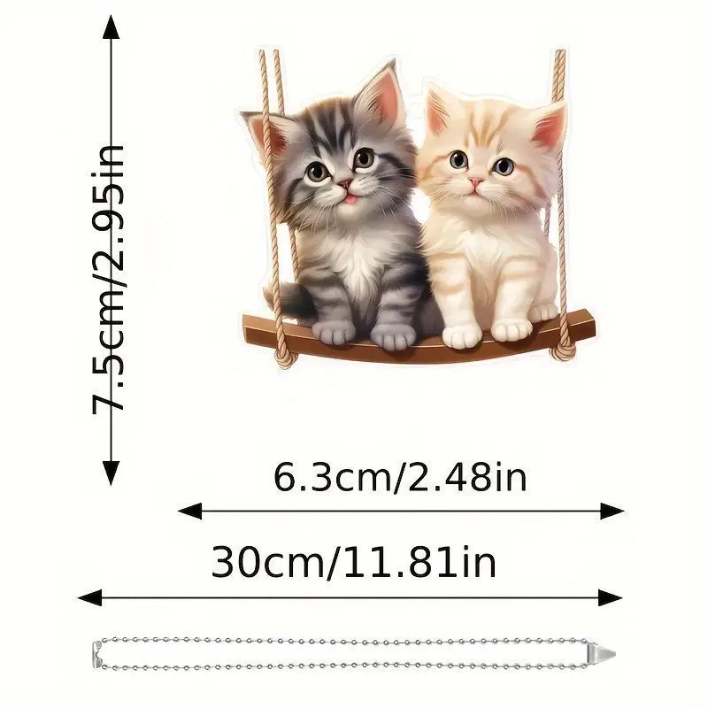 Cute Kitten Swing Car Ornament