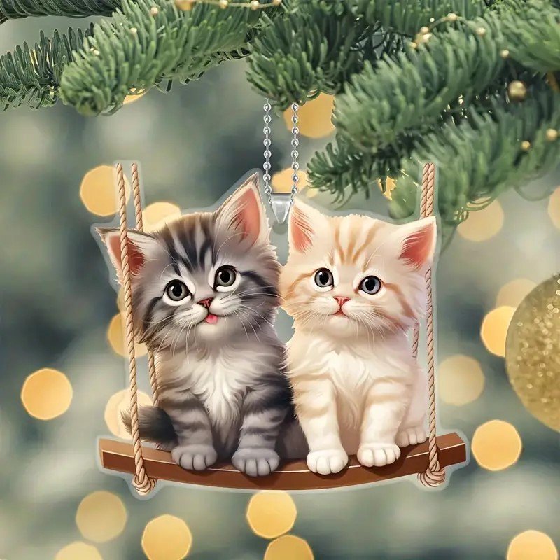 Cute Kitten Swing Car Ornament