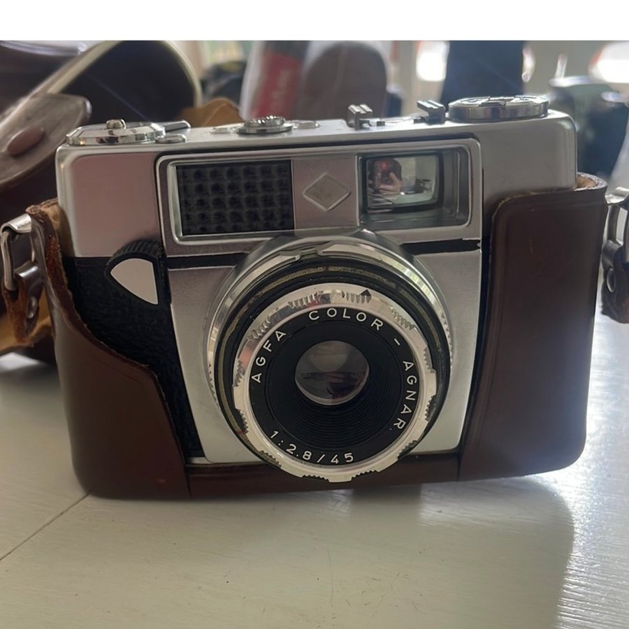 Agfa kamera med läderfodral