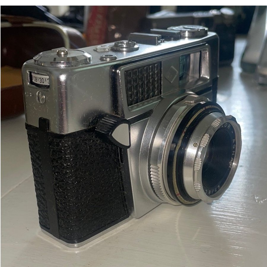 Agfa kamera med läderfodral