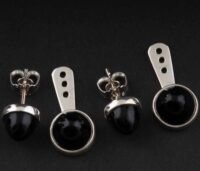 Georg Jensen örhängen med påhäng onyx/agat