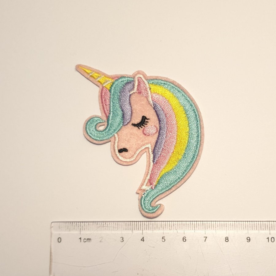 Söta Regnbågs Unicorn Enhörning Broderi Applikation patch tygmärke