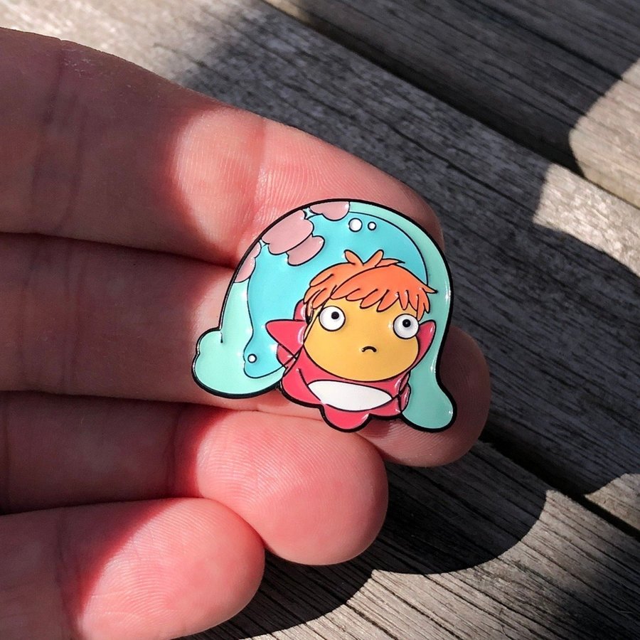 Studio Ghibli's Ponyo Hard Enamel Pin - Novelty Gift for Anime  Pop Culture