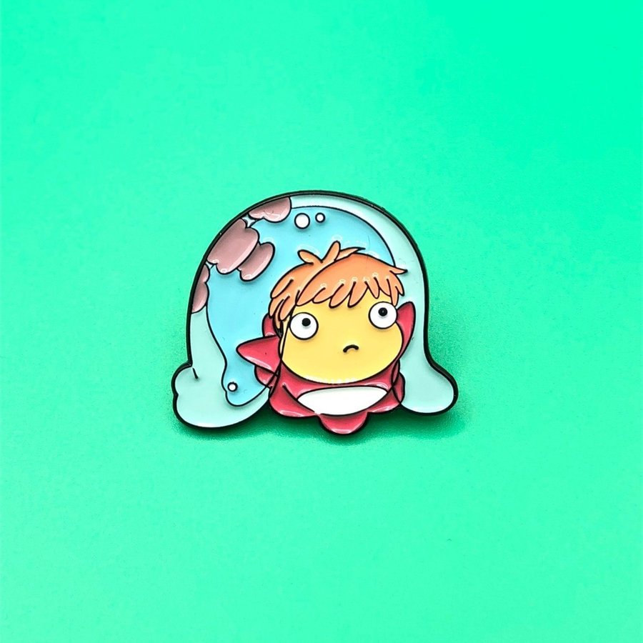 Studio Ghibli's Ponyo Hard Enamel Pin - Novelty Gift for Anime  Pop Culture