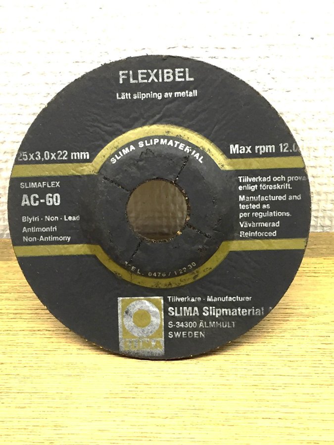 9st Flexibel slipskiva 115mm x 3mm x 22mm