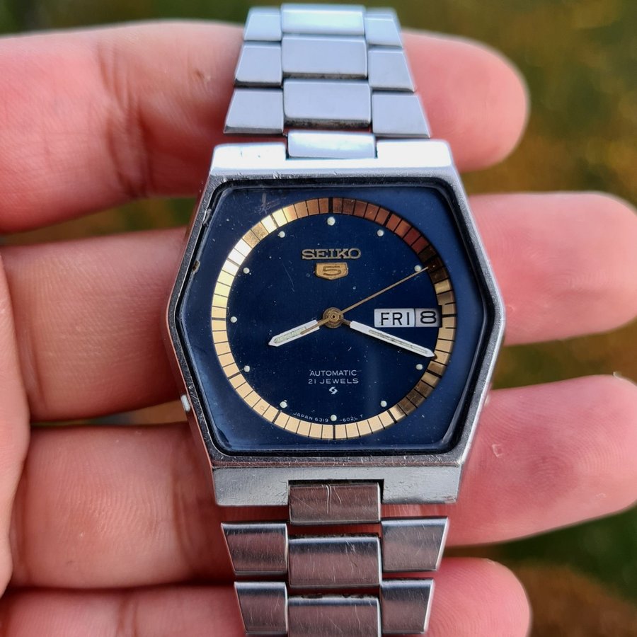 Seiko 5 Automatic 21 Jewelsn,Unik ,Blå