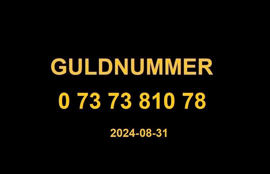 0 73 73 810 78 GULDNUMMER mobilnummer telefonnummer kontantkort nummer guld