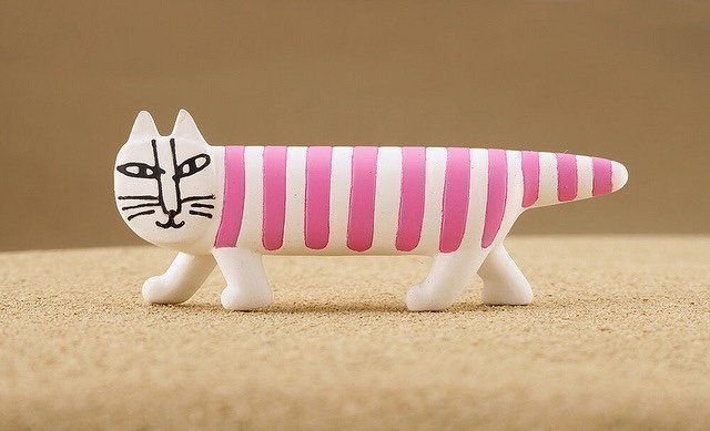 Lisa Larson Katt Mikey rosa miniatyr-Limited Edition