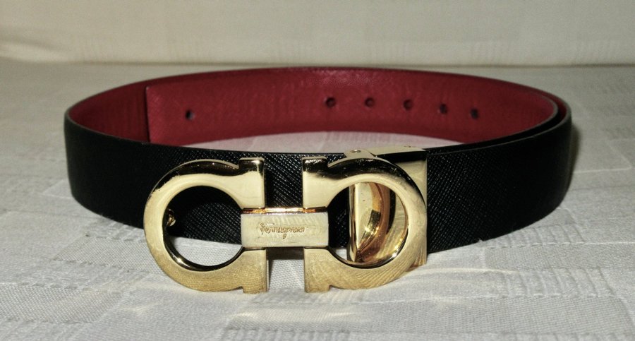 Salvatore Ferragamo - Super fin Italiensk Högkvalitets Reversible Gancini belt