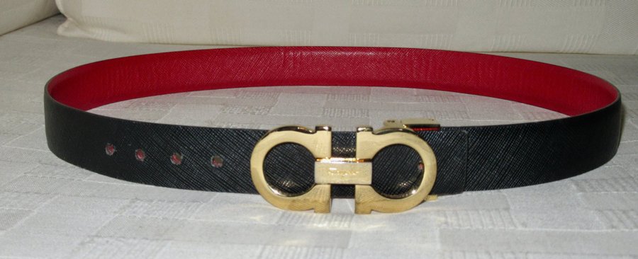 Salvatore Ferragamo - Super fin Italiensk Högkvalitets Reversible Gancini belt