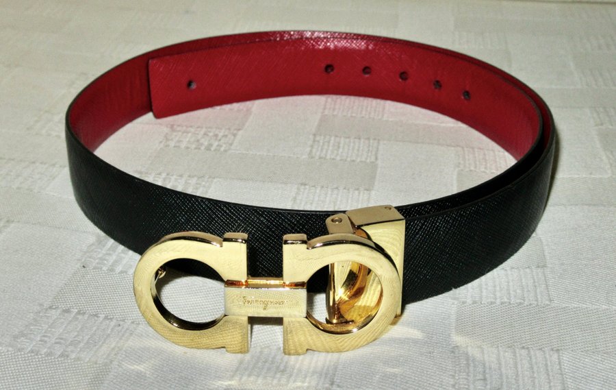 Salvatore Ferragamo - Super fin Italiensk Högkvalitets Reversible Gancini belt