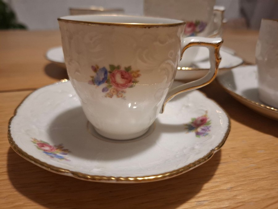 Rosenthal SANSSOUCI 5 st kaffekoppar och fat