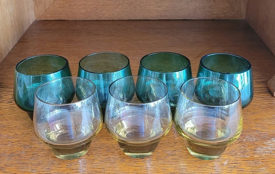 7 st tumblerglas från Ekenässjöns glasbruk