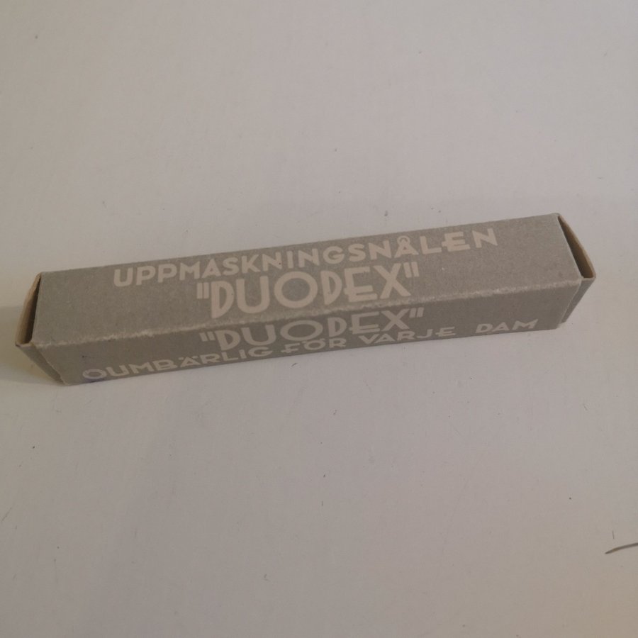 Vintage duodex uppmaskningsnålen, ofp och komplett