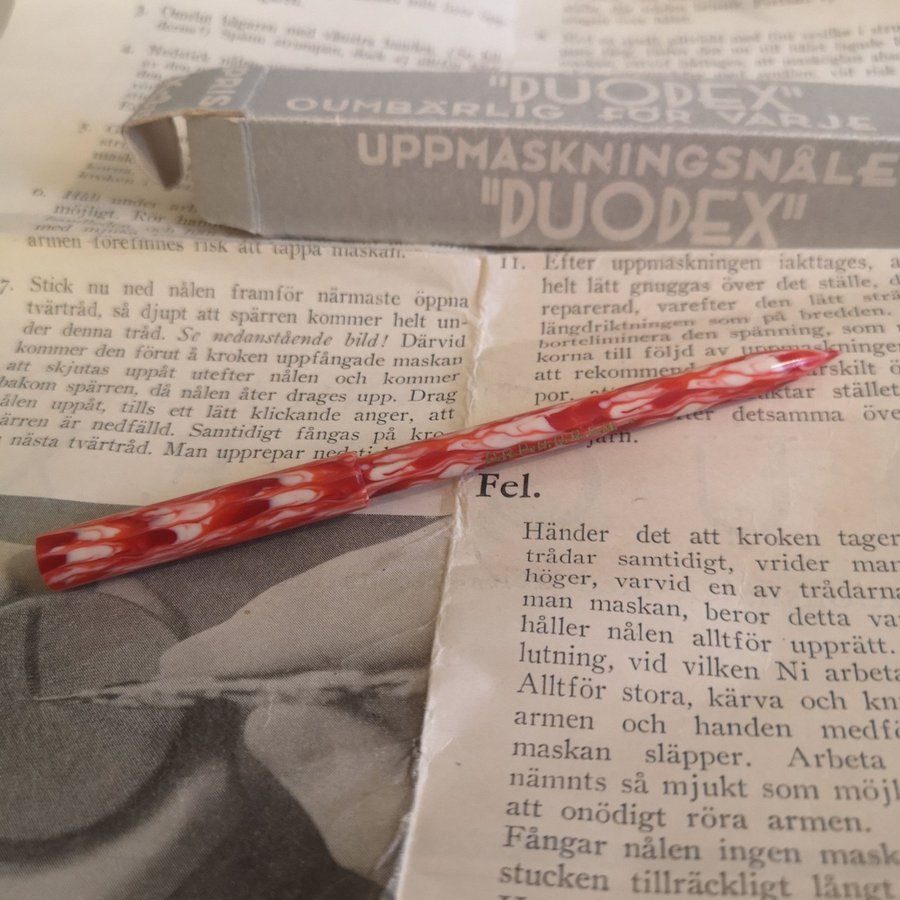 Vintage duodex uppmaskningsnålen, ofp och komplett