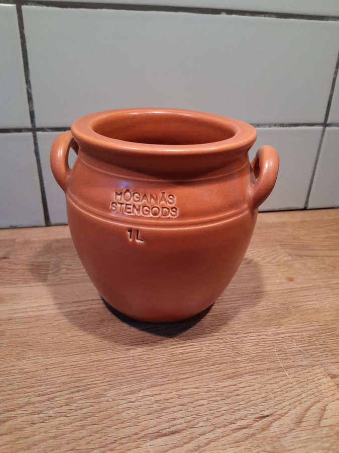 Höganäs Stengods Kruka 1L krus terracotta