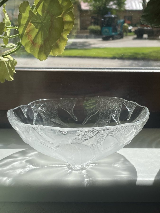 Mats Jonasson Collection, full lead crystal, skål med blomma