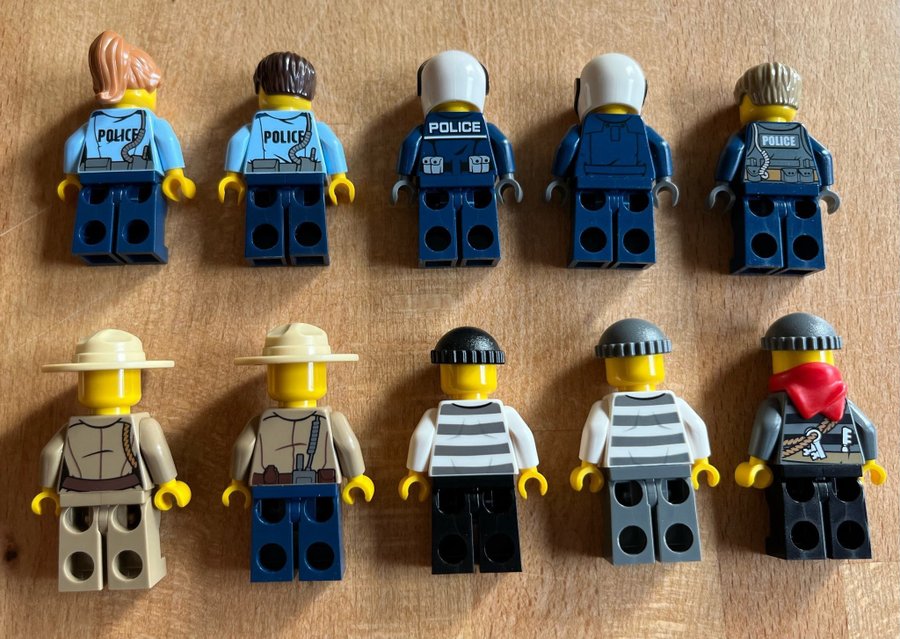 LEGO CITY 10 st Minifigurer - Tjuvar  Poliser