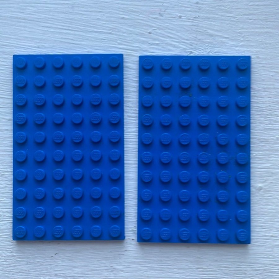 Lego * 2 st platta * 6 x 10 * blå