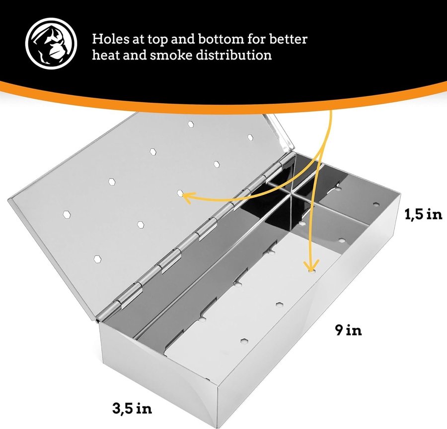 Smoker Box Rostfritt Stål MOUNTAIN GRILLERS