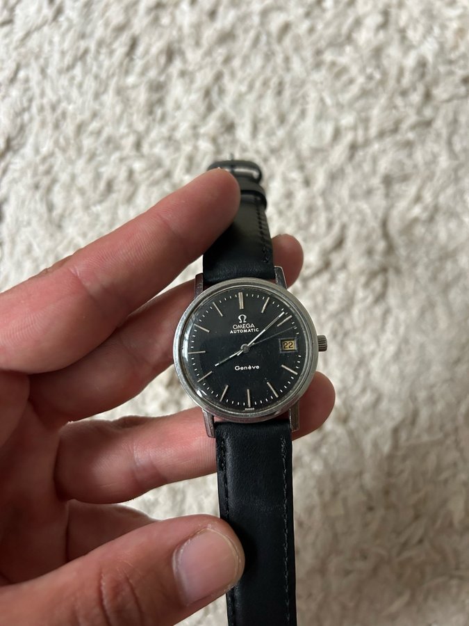 Vintage Omega Automatic Svart tavla cal 1010