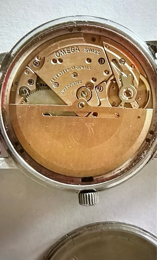 Vintage Omega Automatic Svart tavla cal 1010